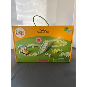 Giggle Scape Flexible Racetrack Set 138 Pieces 2 Vehicles Kids Building Toy NEW